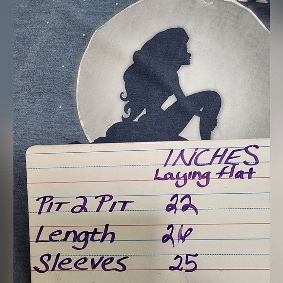 Disney Little Mermaid Blue Baseball Long Sleeve Tee Shirt SZ Large - Picture 6 of 6